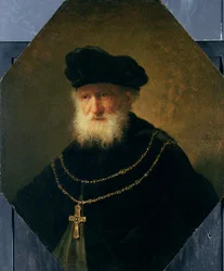 Kopf eines alten Mannes mit Kreuz, 1630